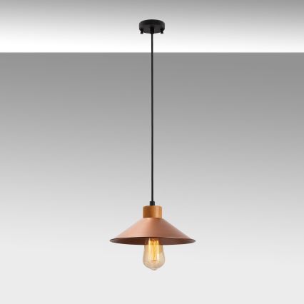 Lustră suspendată pe cablu MANAVGAT 1xE27/40W/230V cupru/maro