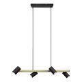 Lustră suspendată pe cablu MARLEY 4xGU10/35W/230V negru/auriu - Trio