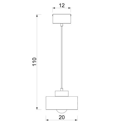 Lustră suspendată pe cablu MARTI 1xE27/15W/230V vișiniu/auriu