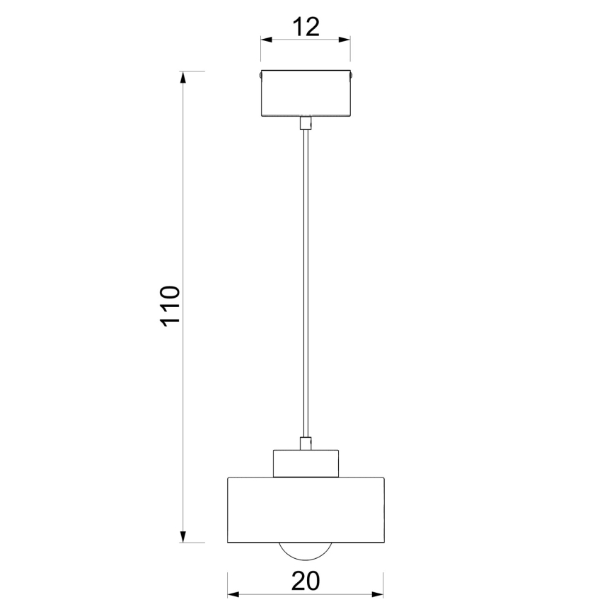 Lustră suspendată pe cablu MARTI 1xE27/15W/230V vișiniu/auriu