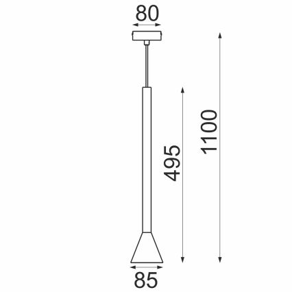 Lustră suspendată pe cablu MAZZO 1xGU10/8W/230V bej