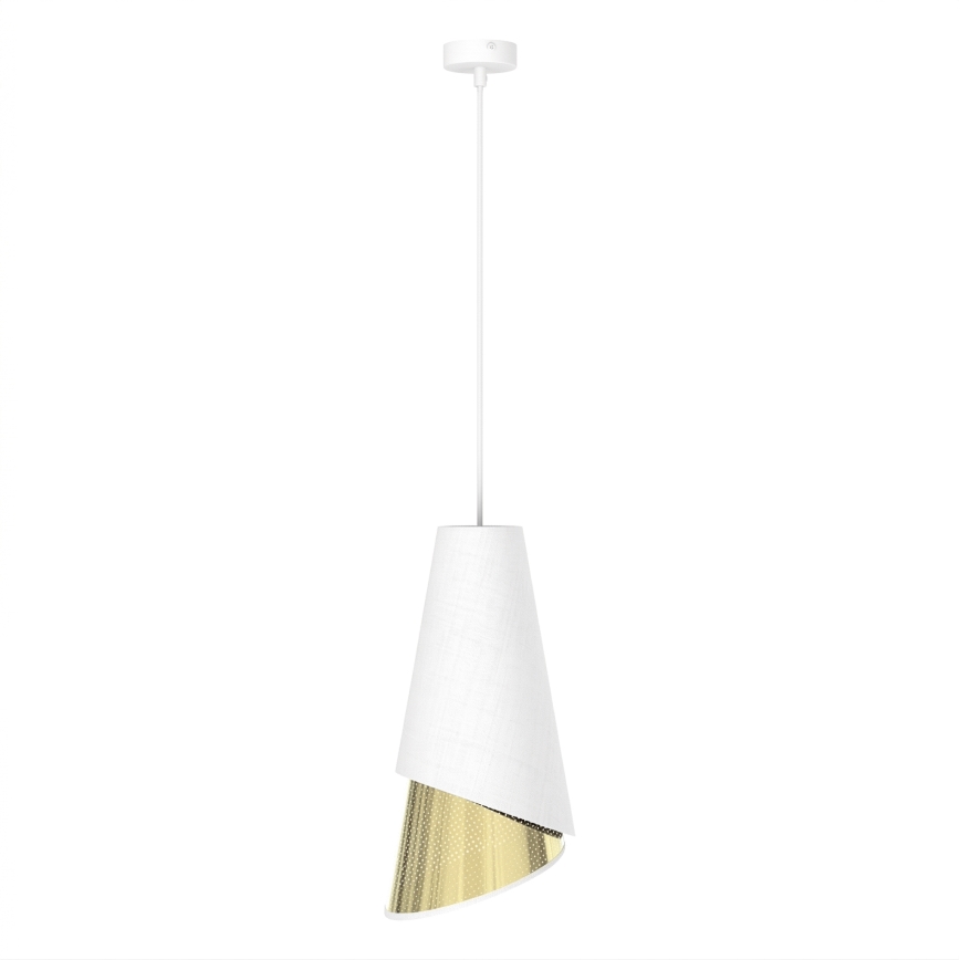 Lustră suspendată pe cablu MODA 1xE27/15W/230V alb/auriu