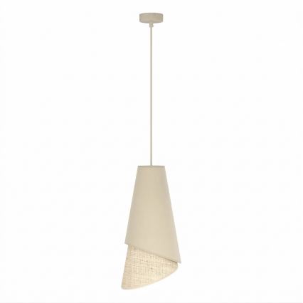 Lustră suspendată pe cablu MODA 1xE27/15W/230V bej/ratan