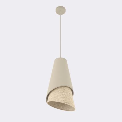 Lustră suspendată pe cablu MODA 1xE27/15W/230V bej/ratan