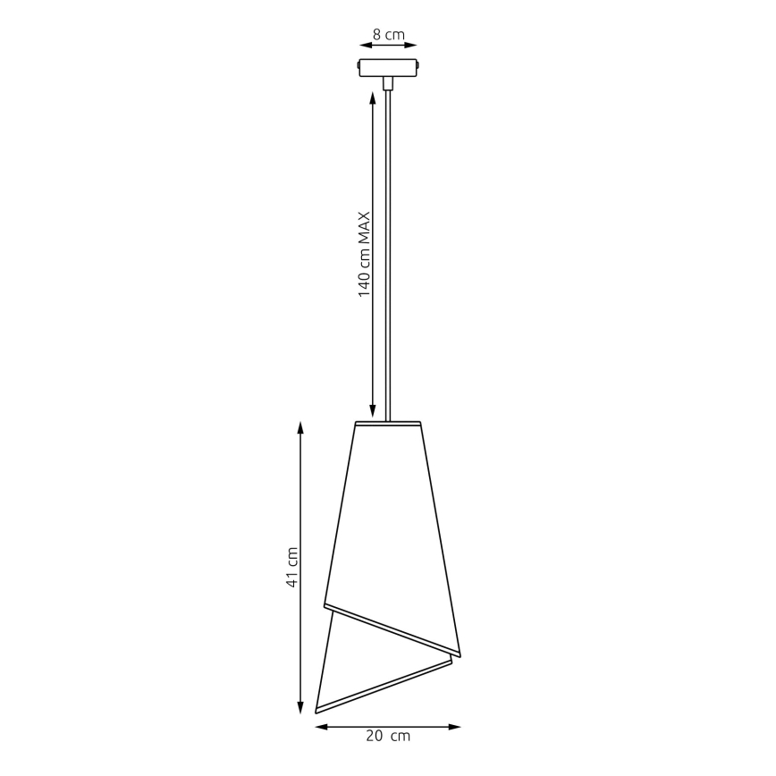 Lustră suspendată pe cablu MODA 1xE27/15W/230V bej/ratan