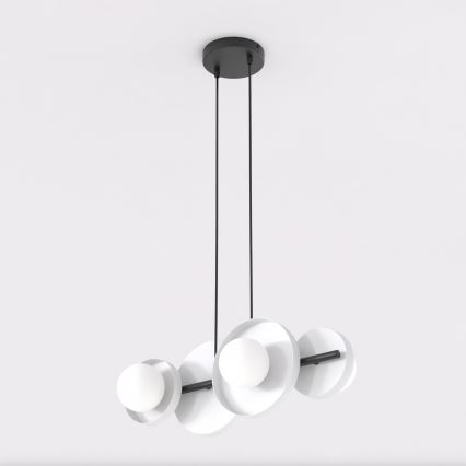 Lustră suspendată pe cablu MODEL 4xG9/8W/230V, albă