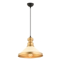 Lustră suspendată pe cablu MONZA, 1x E27, 40W, 230V, Ø 30 cm, crem/auriu