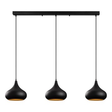 Lustră suspendată pe cablu MUBA 3xE27/40W/230V negru