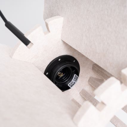 Pendul cu cablu MULA 1xE27/15W/230V Ø 45 cm crem