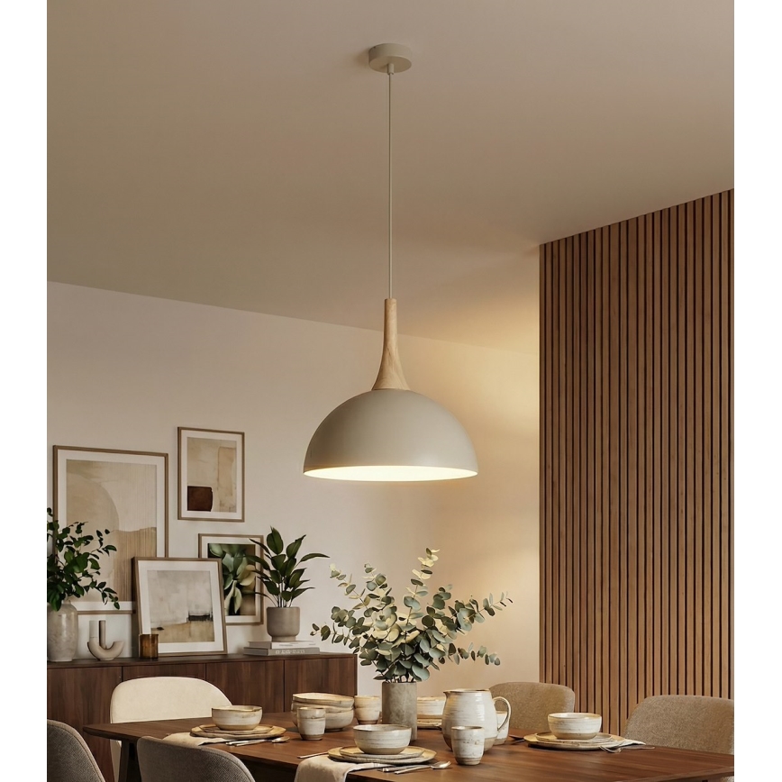 Lustră suspendată pe cablu NAUTICA 1xGX53/12W/230V bej