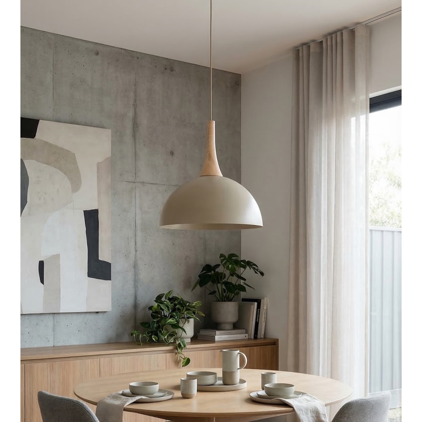 Lustră suspendată pe cablu NAUTICA 1xGX53/12W/230V bej