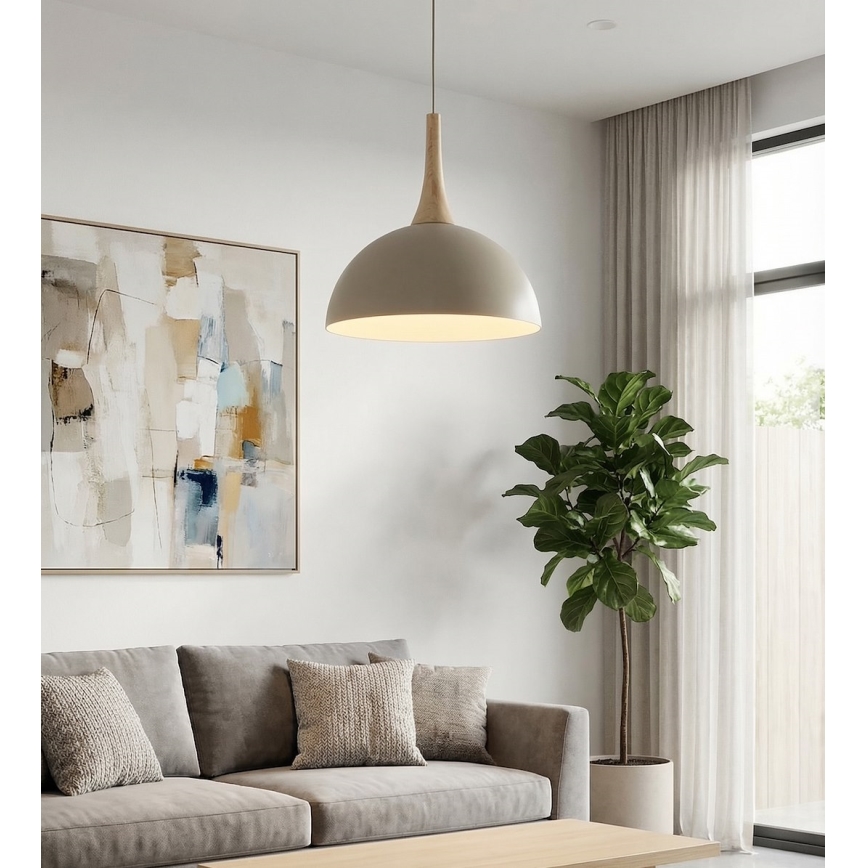 Lustră suspendată pe cablu NAUTICA 1xGX53/12W/230V bej