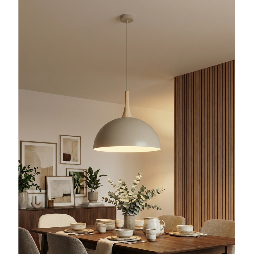 Lustră suspendată pe cablu NAUTICA 1xGX53/12W/230V bej