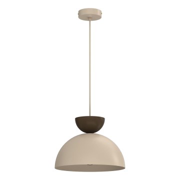 Lustră suspendată pe cablu NEVIS 1xE27/15W/230V, diametru 29 cm, bej