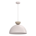 Lustră suspendată pe cablu NEVIS, 1xE27/15W/230V, diametru 38 cm, crem
