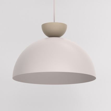 Lustră suspendată pe cablu NEVIS, 1xE27/15W/230V, diametru 38 cm, crem
