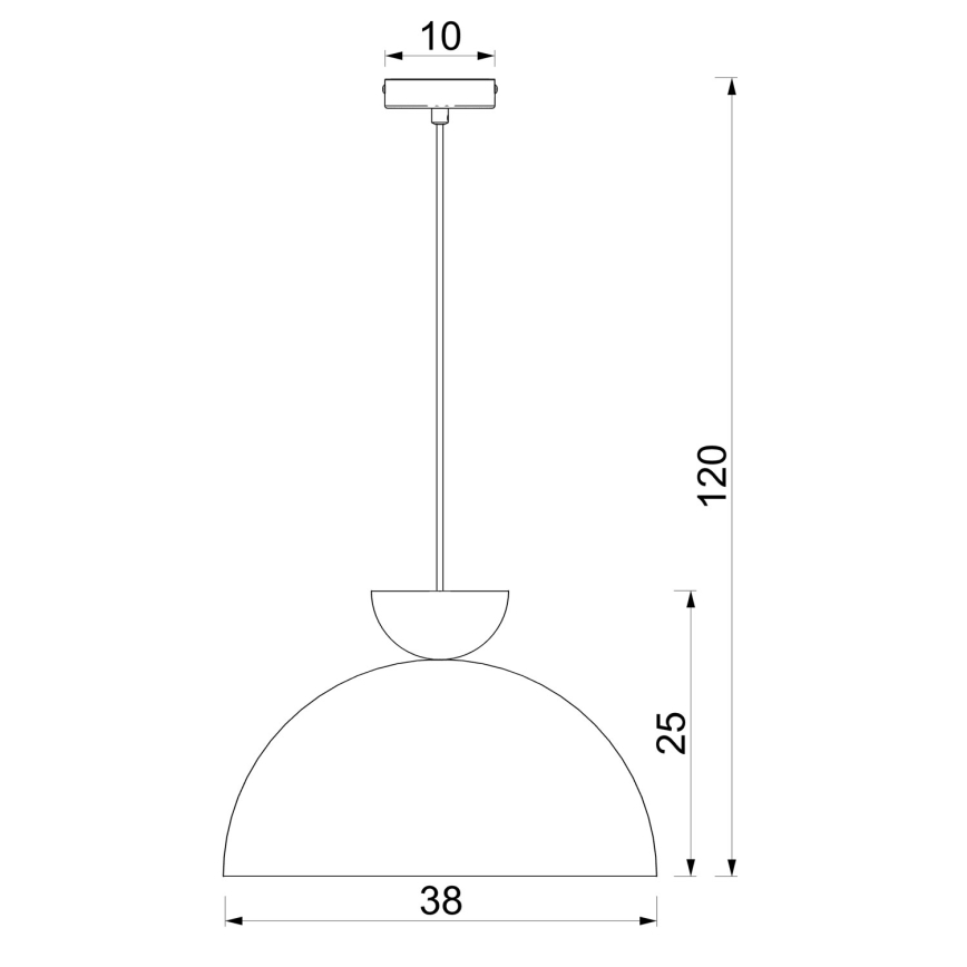 Lustră suspendată pe cablu NEVIS, 1xE27/15W/230V, diametru 38 cm, crem