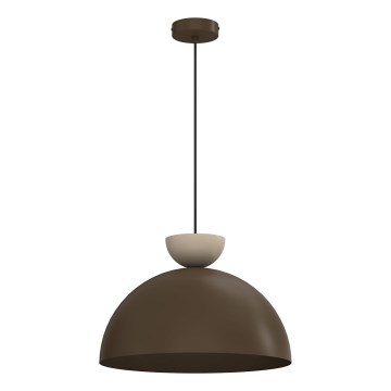 Lustră suspendată pe cablu NEVIS 1xE27/15W/230V, Ø 38 cm, maro