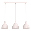 Lustră suspendată pe cablu NOAK CLASSIC, 3xE27/15W/230V, crem