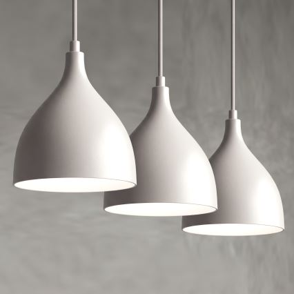 Lustră suspendată pe cablu NOAK CLASSIC, 3xE27/15W/230V, crem