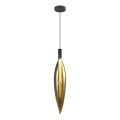 Lustră suspendată pe cablu NORDIC, 1xG9/5W/230V, negru/auriu