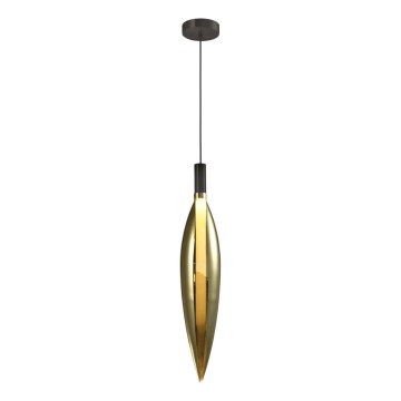 Lustră suspendată pe cablu NORDIC, 1xG9/5W/230V, negru/auriu
