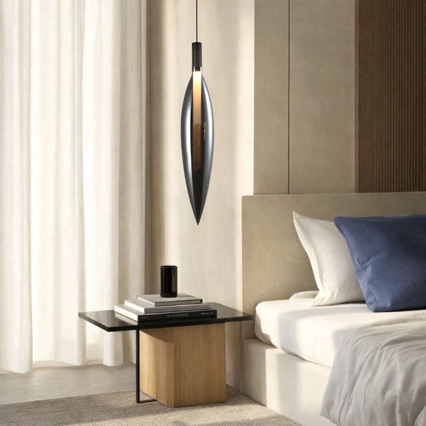 Lustră suspendată pe cablu NORDIC 1xG9/5W/230V negru cromat