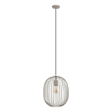 Lustră suspendată pe cablu OVELLA 1xE27/15W/230V Ø 34 cm bej