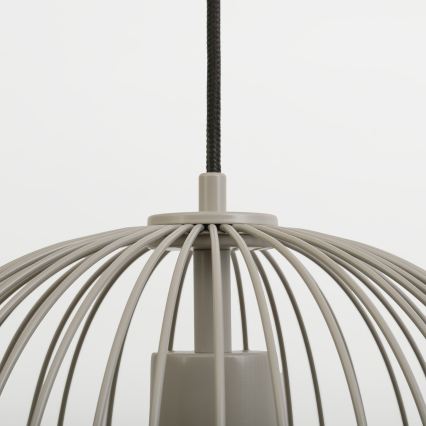 Lustră suspendată pe cablu OVELLA 1xE27/15W/230V Ø 34 cm bej