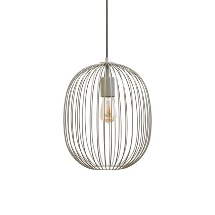 Lustră suspendată pe cablu OVELLA 1xE27/15W/230V Ø 34 cm bej