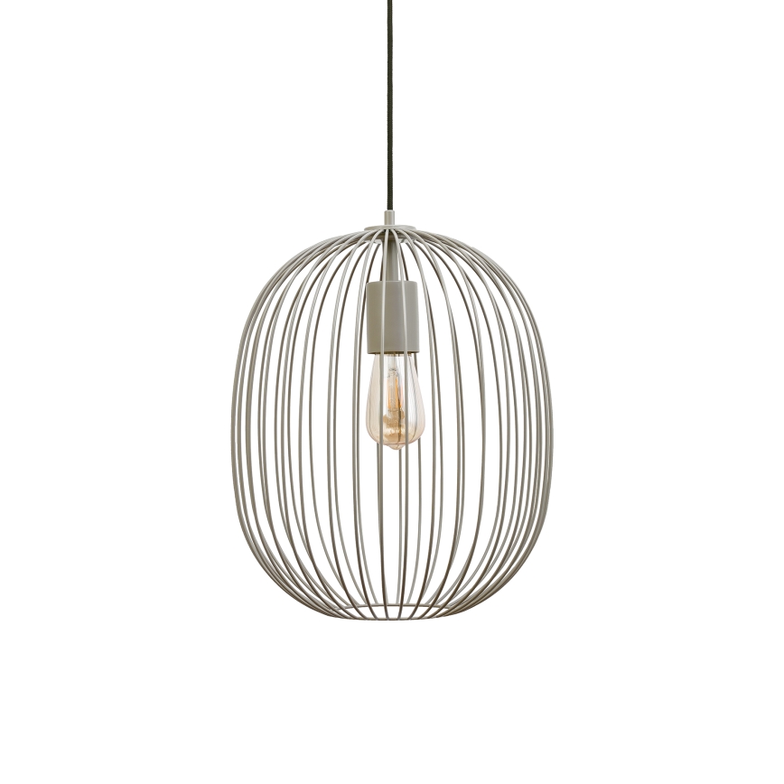 Lustră suspendată pe cablu OVELLA 1xE27/15W/230V Ø 34 cm bej