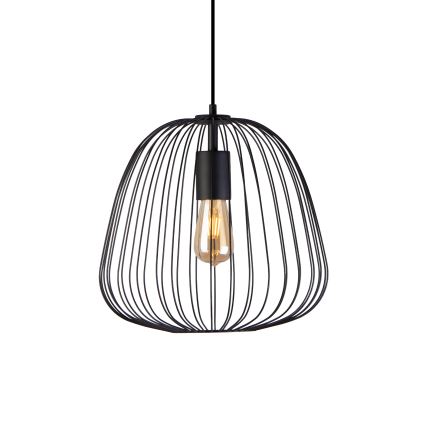 Lustră suspendată pe cablu OVELLA 1xE27/15W/230V, Ø 36 cm, negru