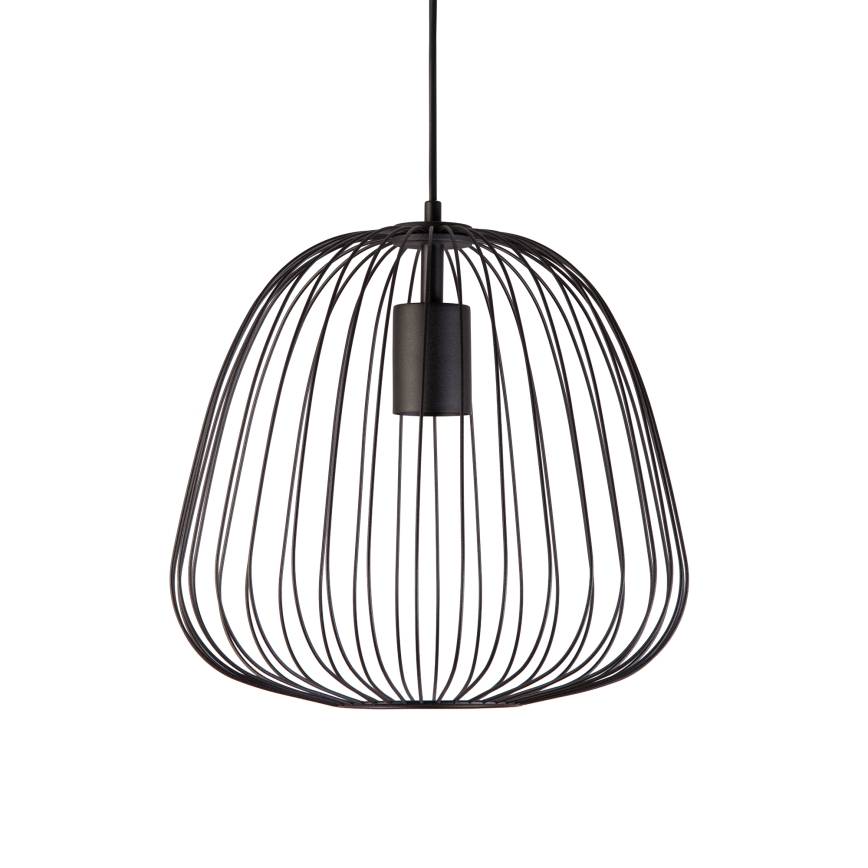 Lustră suspendată pe cablu OVELLA 1xE27/15W/230V, Ø 36 cm, negru