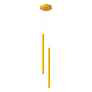 Lustră suspendată pe cablu PASTELO 2xG9/8W/230V galbenă