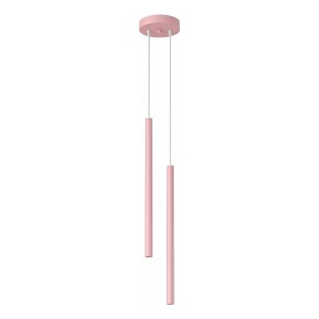Lustră suspendată pe cablu PASTELO 2xG9/8W/230V roz