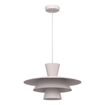 Lustră suspendată pe cablu PLATO, 1xE27/15W/230V, crem