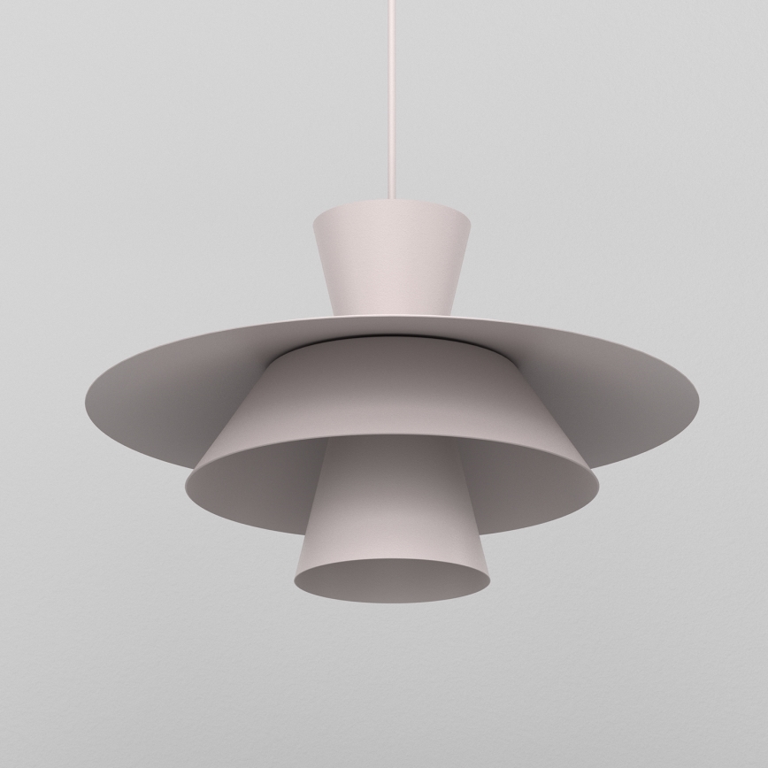 Lustră suspendată pe cablu PLATO, 1xE27/15W/230V, crem