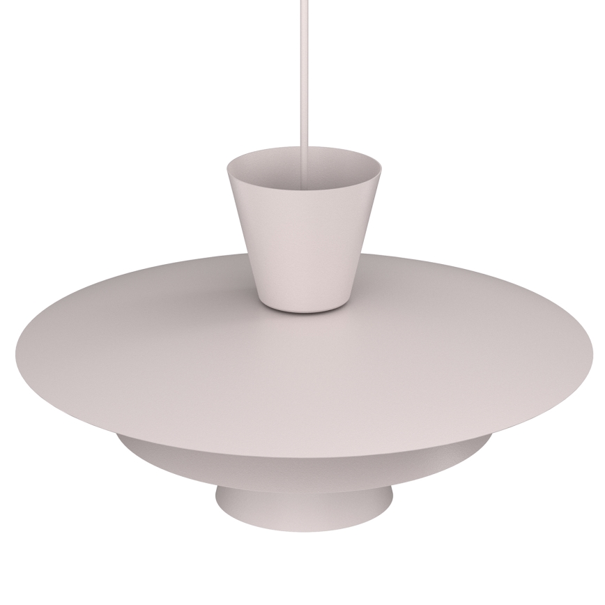 Lustră suspendată pe cablu PLATO, 1xE27/15W/230V, crem
