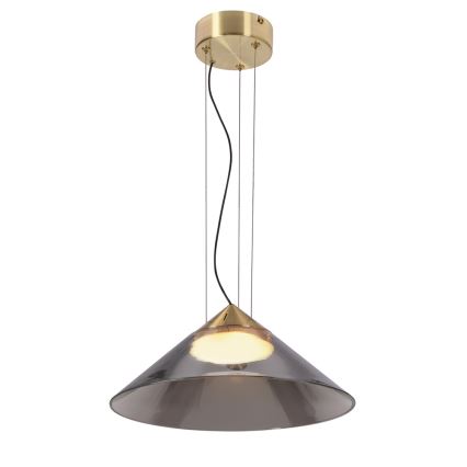 Lustră suspendată pe cablu PRESTO 1xGX53/10W/230V Ø 34 cm, auriu/gri fumuriu