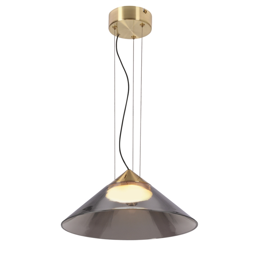 Lustră suspendată pe cablu PRESTO 1xGX53/10W/230V Ø 34 cm, auriu/gri fumuriu