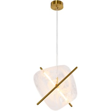 Lustră suspendată pe cablu RELAX LED/15W/230V auriu/alb