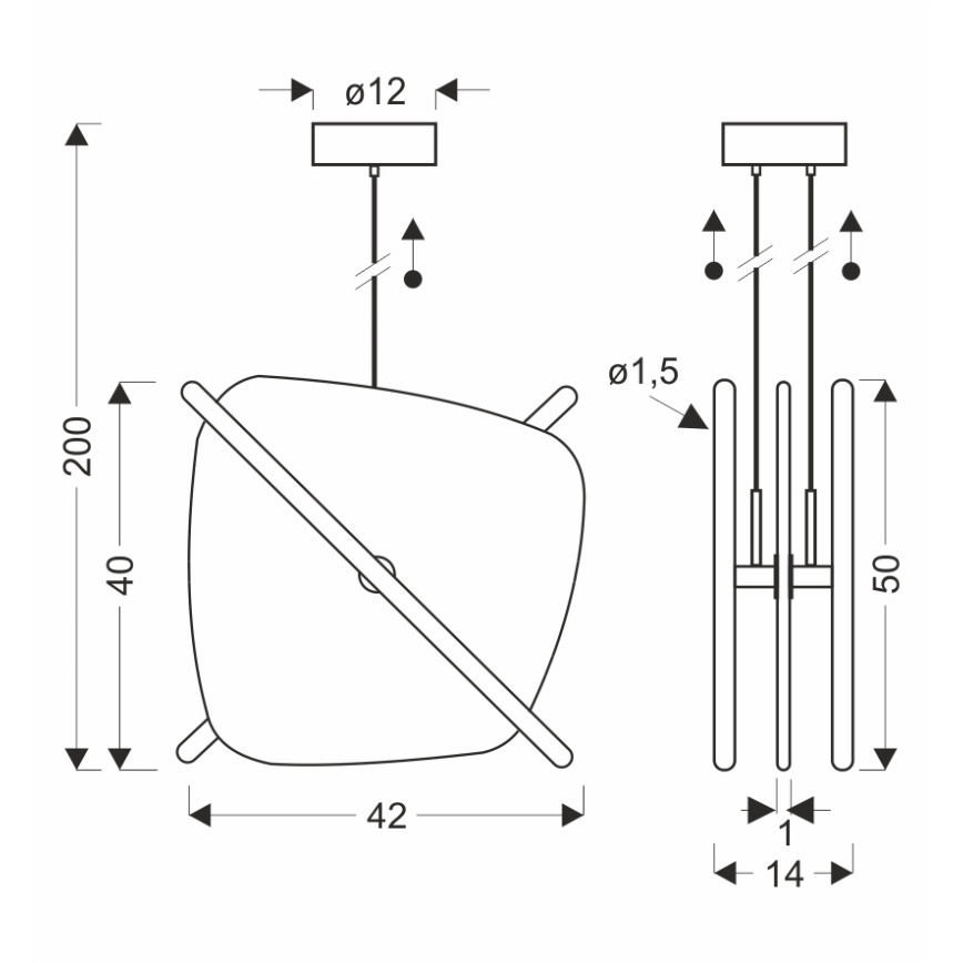 Lustră suspendată pe cablu RELAX LED/15W/230V auriu/alb
