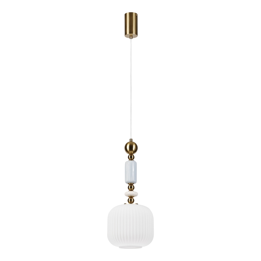 Lustră suspendată pe cablu ROYAL, 1xE27/15W/230V, auriu/alb