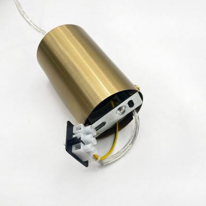 Lustră suspendată pe cablu ROYAL, 1xE27/15W/230V, auriu/alb