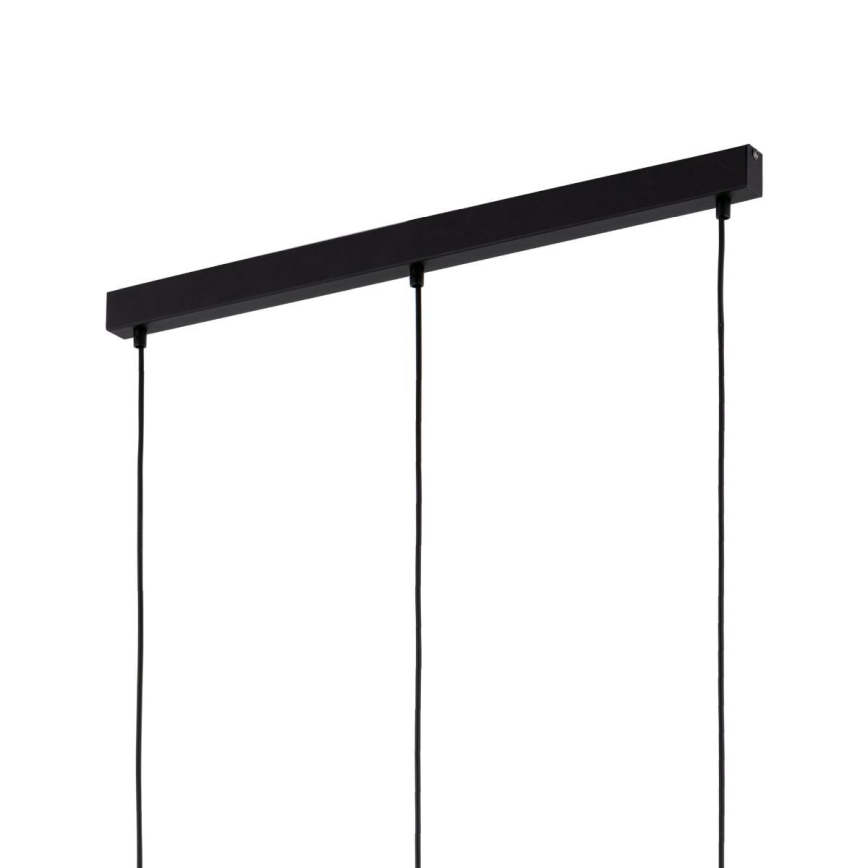 Lustră suspendată pe cablu SEBO, 3xE27/15W/230V, negru/bej fumuriu