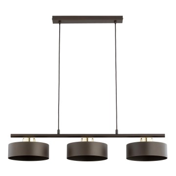 Lustră suspendată pe cablu SELIA 3xE27/15W/230V, maro