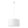Lustră suspendată pe cablu SIRJA PLISADO 1xE27/15W/230V Ø 35 cm albă