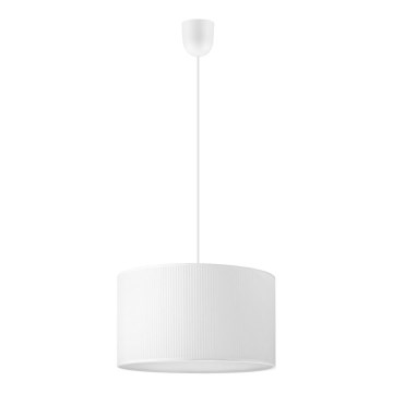 Lustră suspendată pe cablu SIRJA PLISADO 1xE27/15W/230V Ø 35 cm albă
