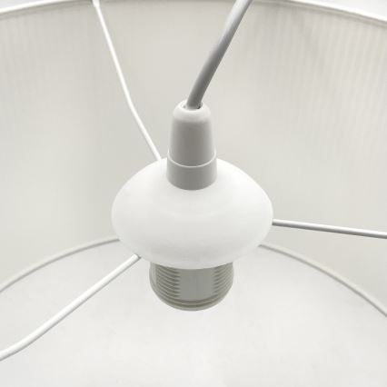 Lustră suspendată pe cablu SIRJA PLISADO 1xE27/15W/230V Ø 35 cm albă