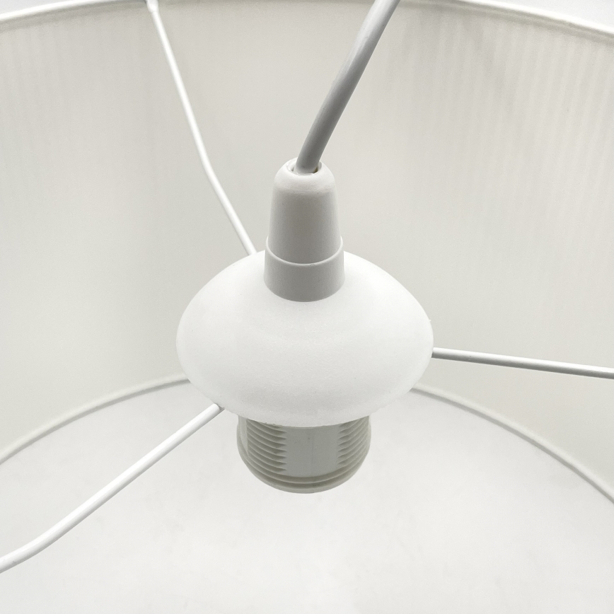Lustră suspendată pe cablu SIRJA PLISADO 1xE27/15W/230V Ø 35 cm albă